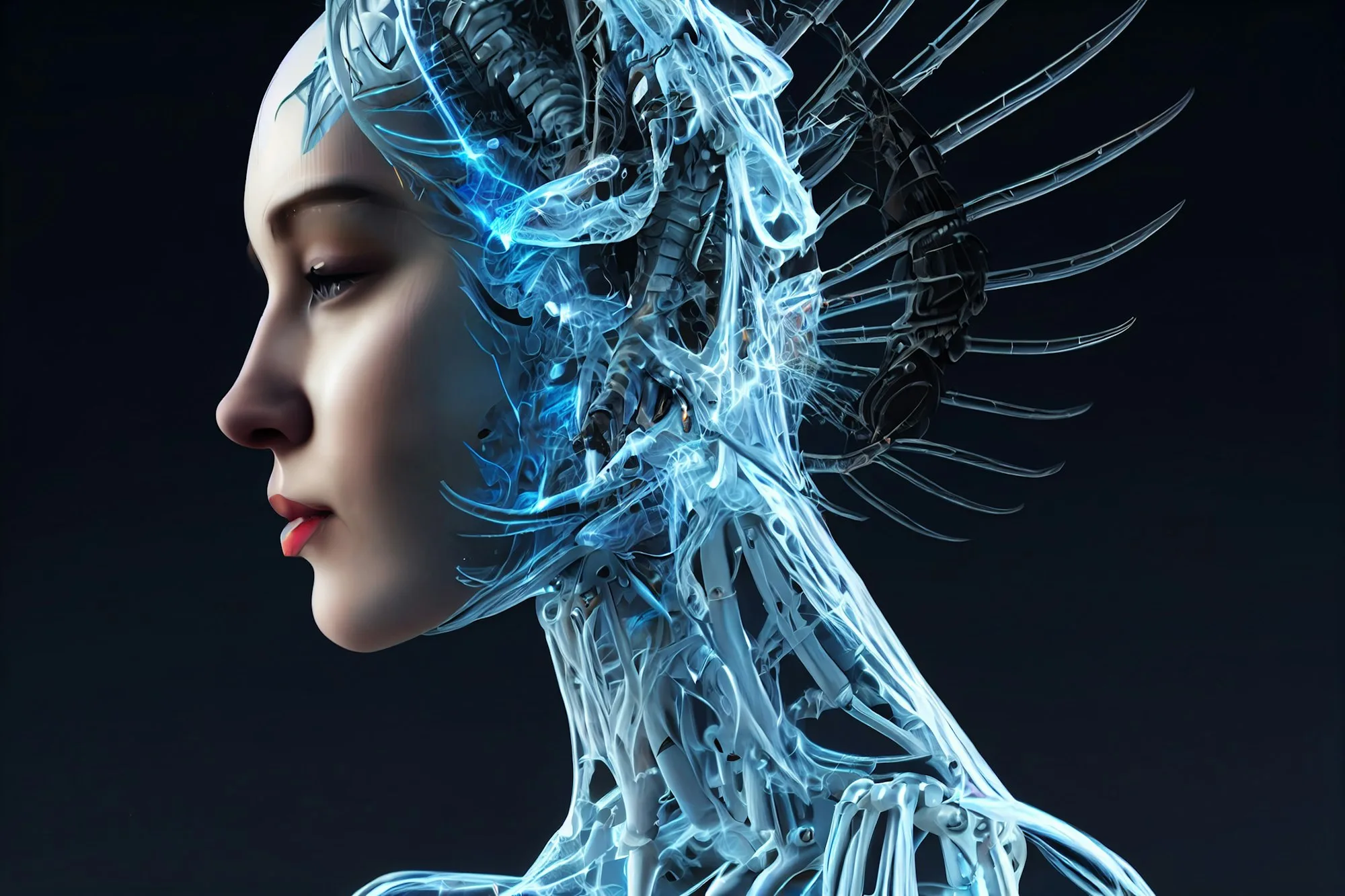 beautiful woman human robot artificial intelligence